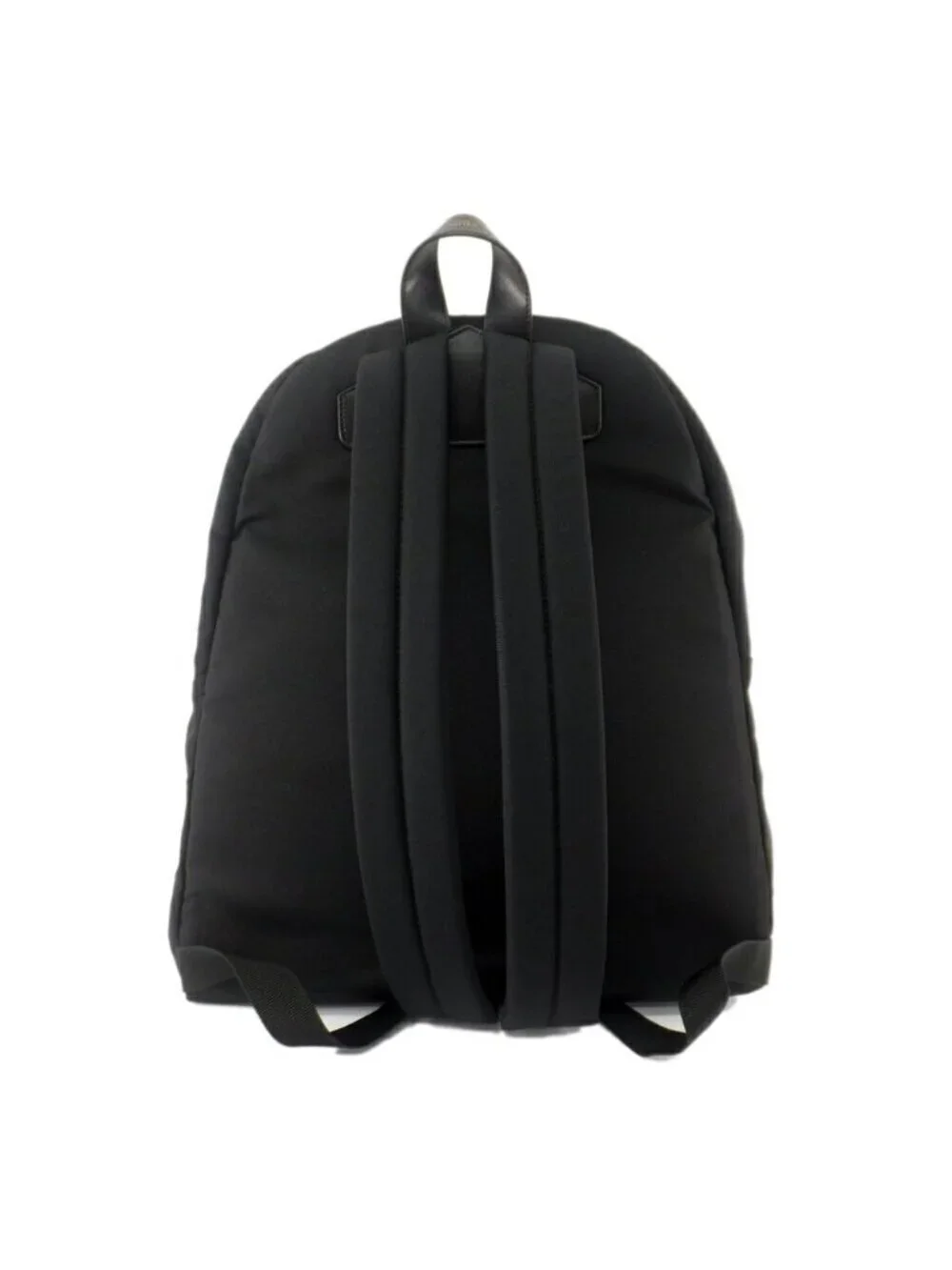 Celine Backpack Nylon Canvas Black Silver Metal Charm